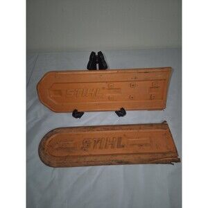 STIHL Chainsaw Bar Scabbard Cover Lot of 2 Orange Plastic 14" 16" 18" OEM